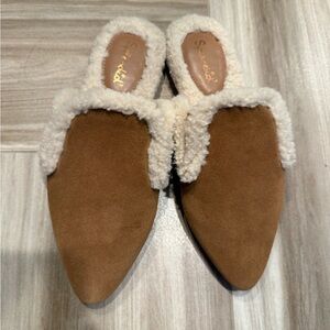 Splendid Tan Shearling Women's Mules